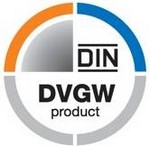 Der Wasserenthärter trägt das DIN/DVGW - Zeichen